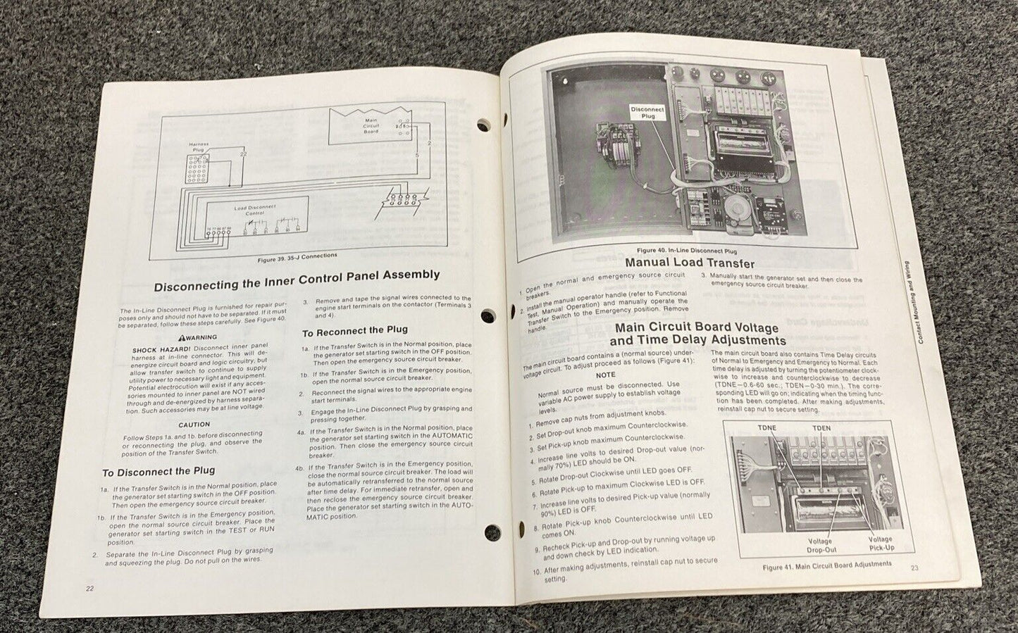 GENUINE KOHLER GENERATORS TP-5087 TP-5257 TRANSFER SWITCHES MANUALS