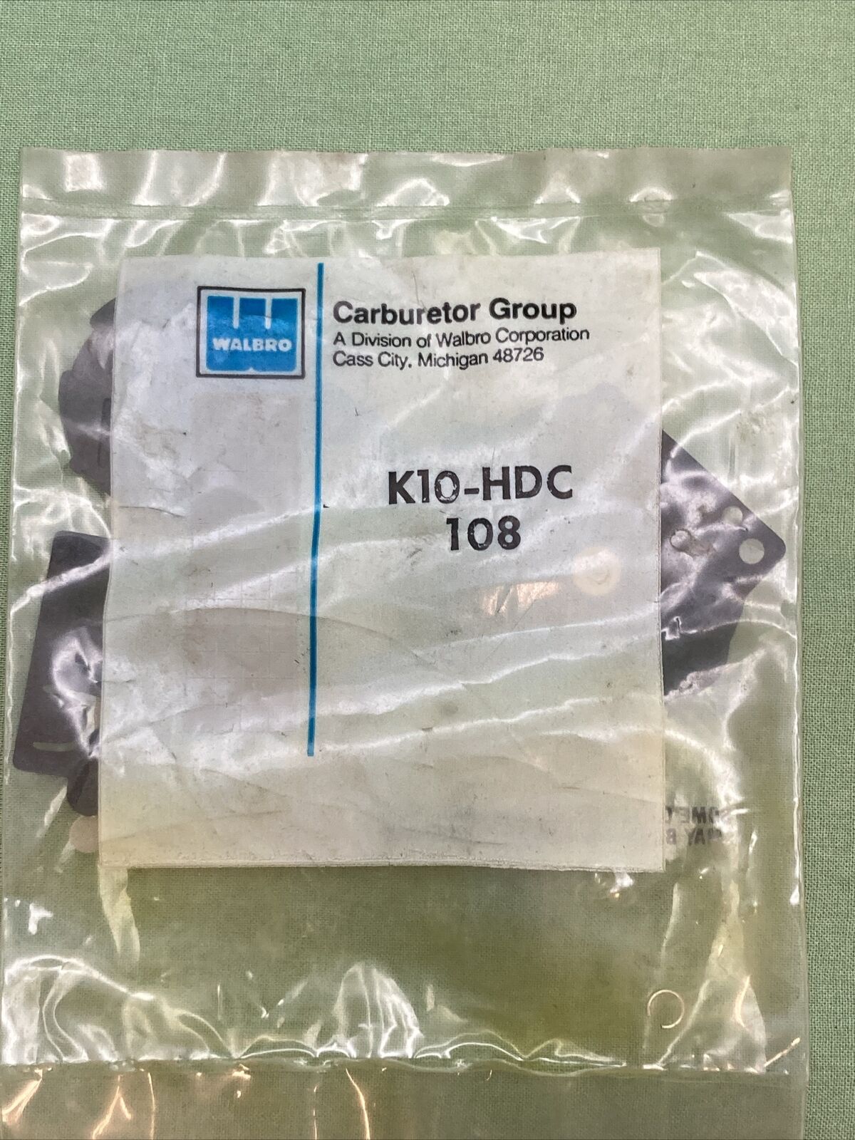 NEW GENUINE WALBRO K10-HDC 108 CARBURETOR KIT