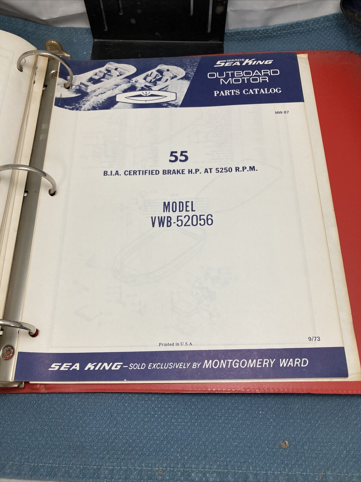 WARD SEA KING OUTBOARD MOTOR MW-80 - MW-83, MW-85 - MW-87 PARTS CATALOGS