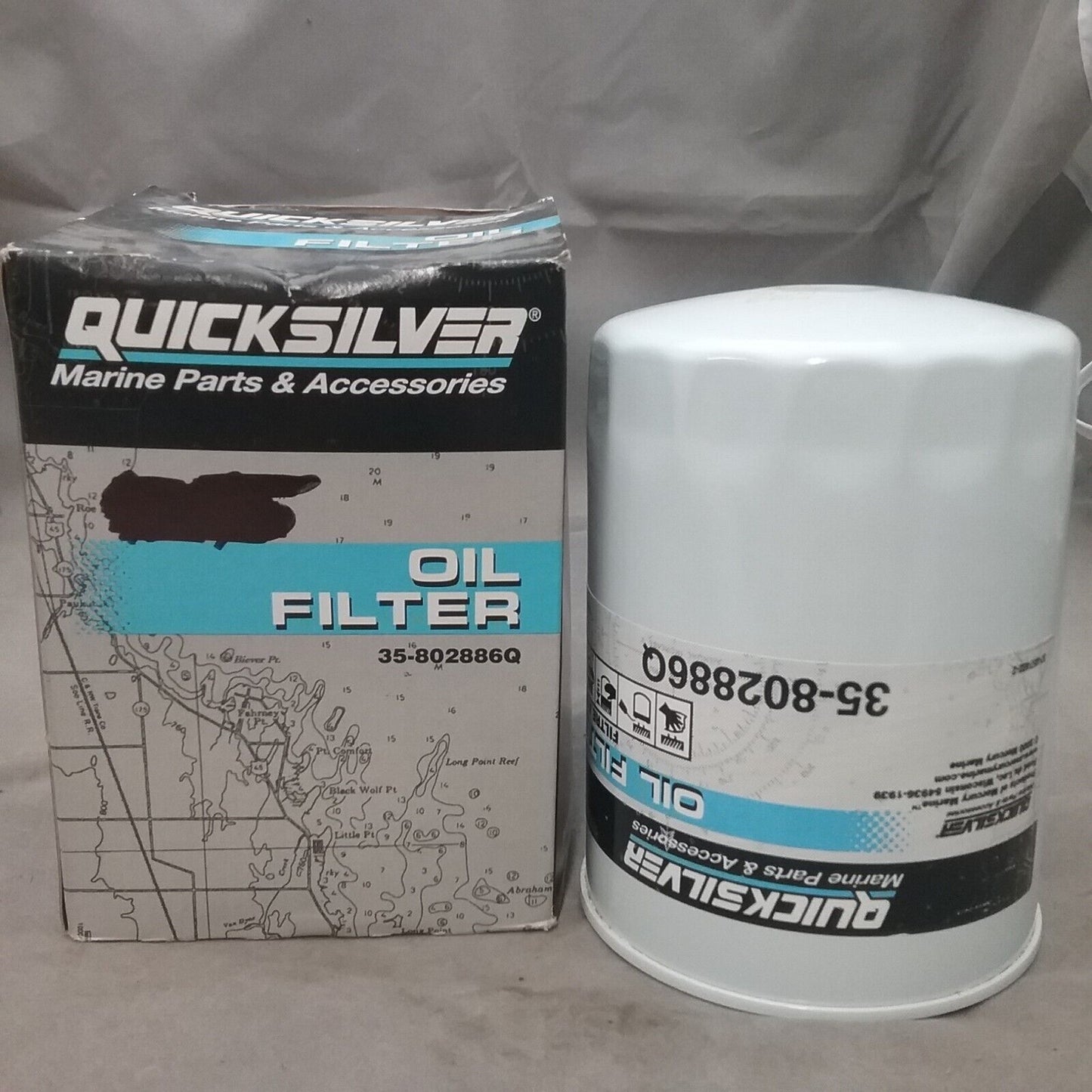 NEW QUICKSILVER 35-802886Q OIL FILTER MERCRUISER WITH FORD V-8 ENGINE