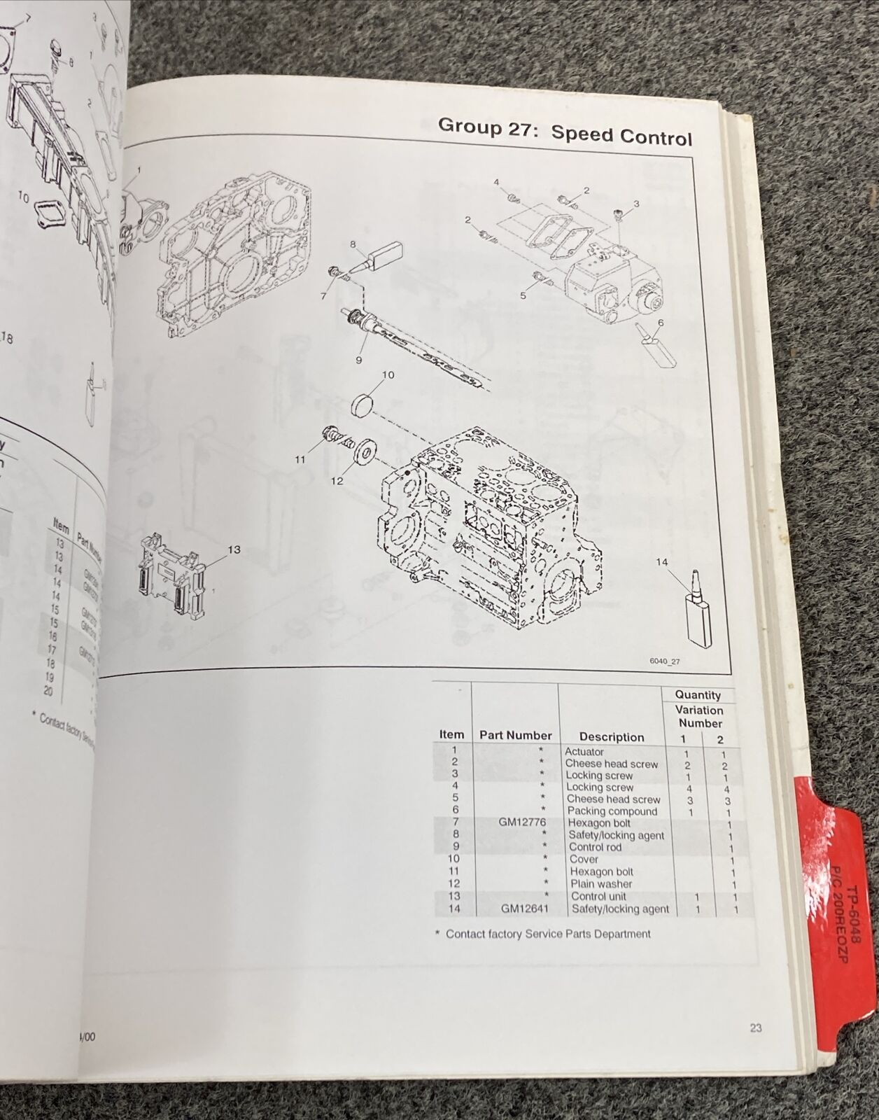 GENUINE KOHLER INDUSTRIAL GENERATOR SET SERVICE PARTS MANUALS