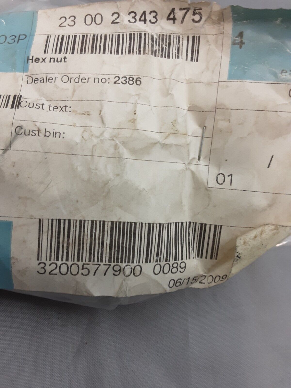 NEW GENUINE BMW 23002343475 HEX NUT-M20X1,5 F650ST F650 1996-2007