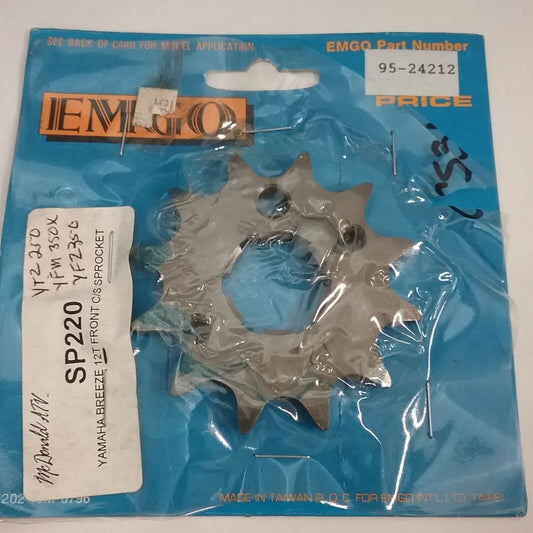 NEW EMGO 95-24212 SPROCKET, DRIVE 12T YAMAHA 93834-12016 Tri-Z YTZ250