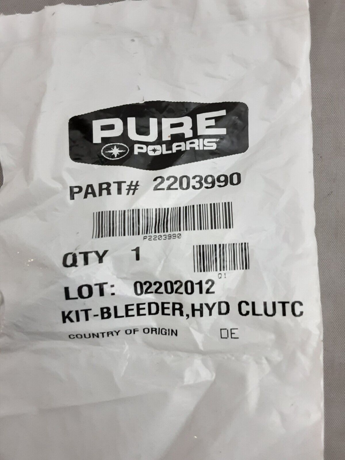 NEW GENUINE POLARIS 2203990 BLEEDER HYD. CLUTCH V13SW36/AW36 2013-2014