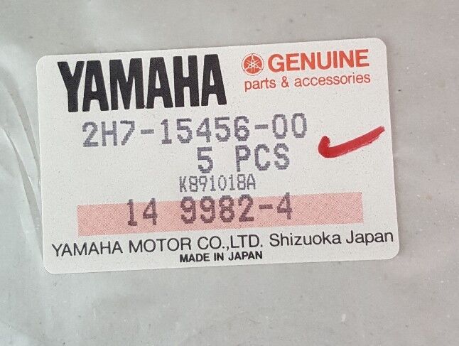 NEW GENUINE YAMAHA 2H7-15456-00/ 2H7-15456-10-00 QTY 2 GASKET,O/PMP CVR1 XJ1100
