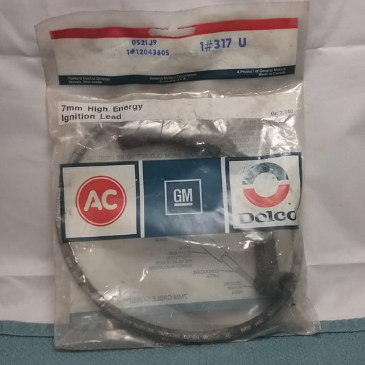 NEW ACDELCO 317U 7MM HIGH ENERGY IGNITION LEAD GM 12043605