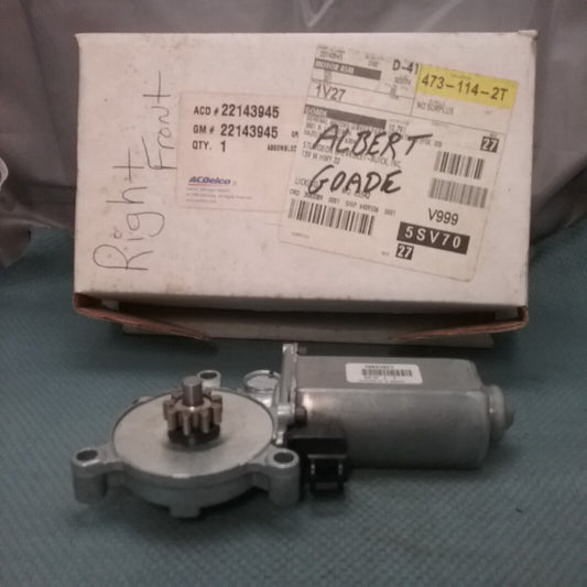NEW ACDELCO 22143945 MOTOR, REAR SIDE DOOR WINDOW REGULATOR