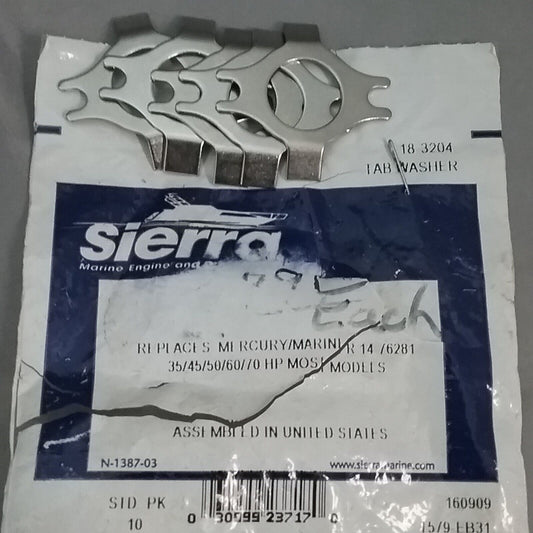 QTY5 NEW SIERRA 18-3204 Tab Washer MERCURY