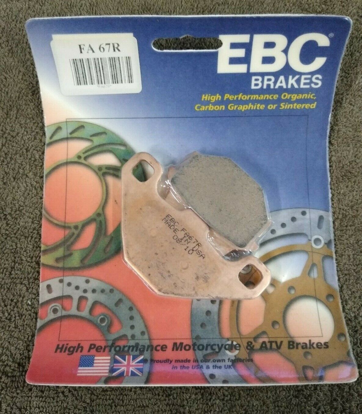 NEW EBC Brakes for Motorcycle / ATV / High Performance / Organic / FA67R