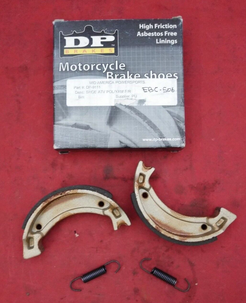 DP Brakes Motorcycle Brake Shoes DP-9111 / EBC-506