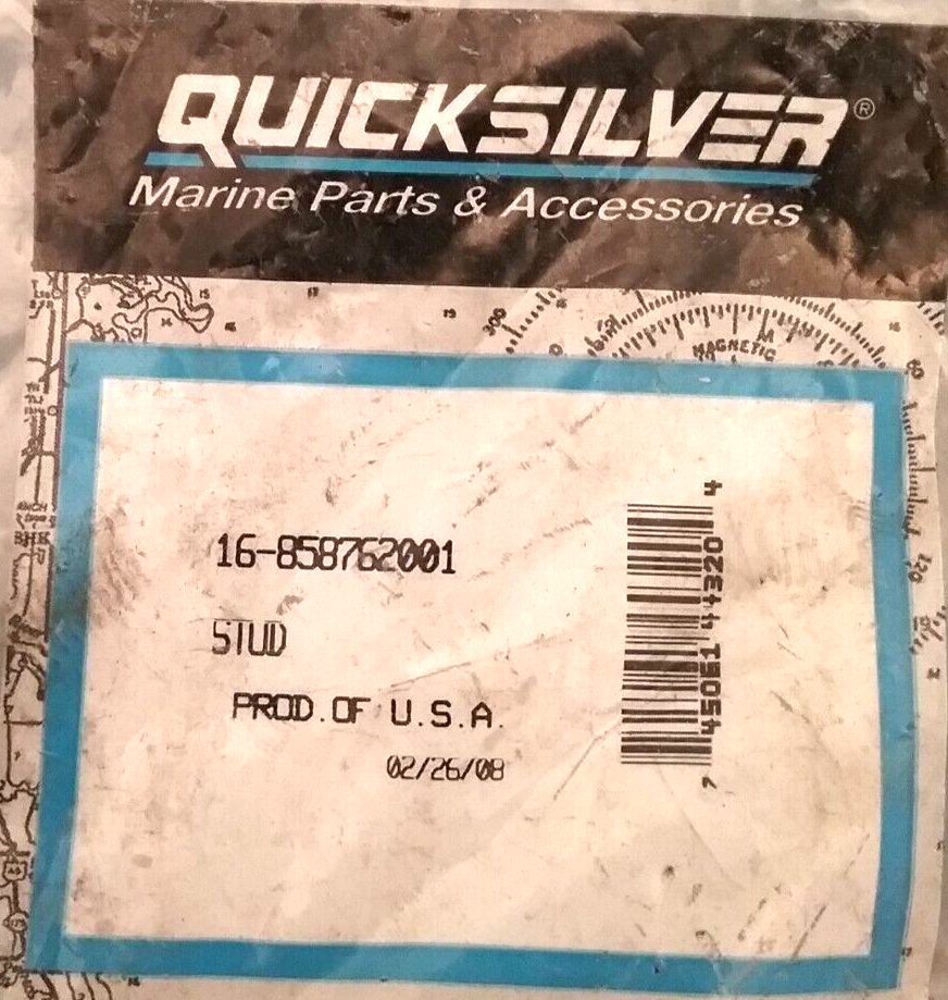 NEW QUICKSILVER 16-858762001 STUD MERCURY OUTBOARD, SPORTJET 200HP