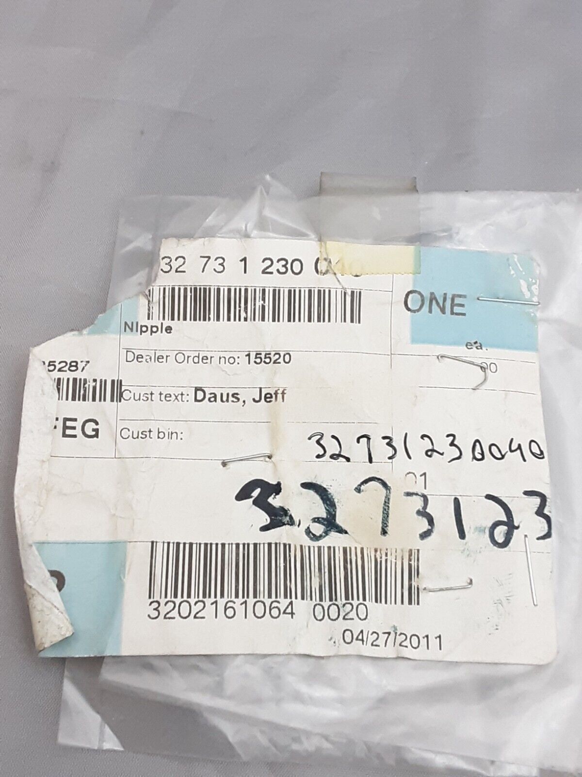 NEW GENUINE BMW 32731230040 NIPPLE R50/5 R75/5 R60/6 1969-1976