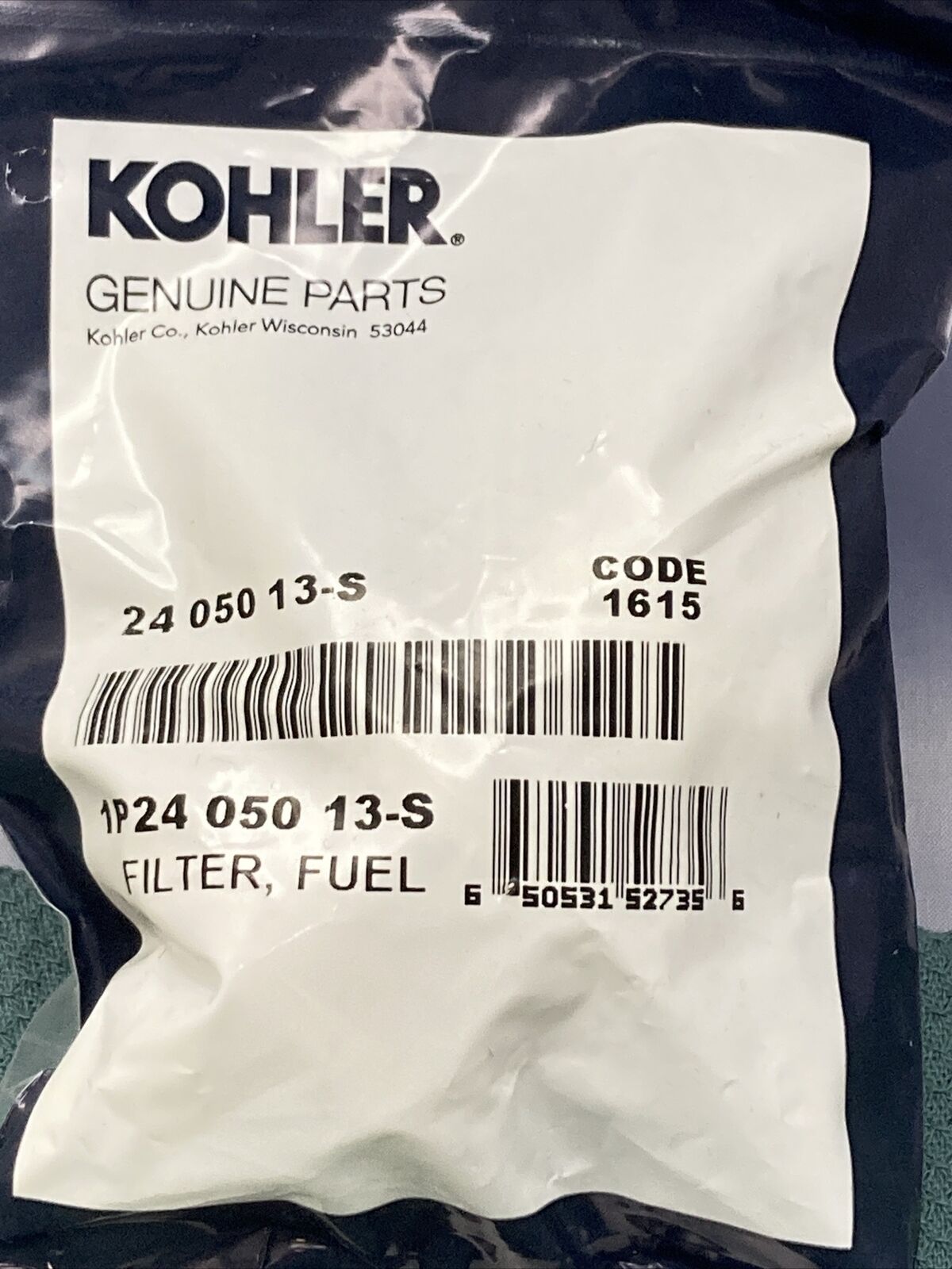 NEW GENUINE KOHLER 24 050 13-S FUEL FILTER