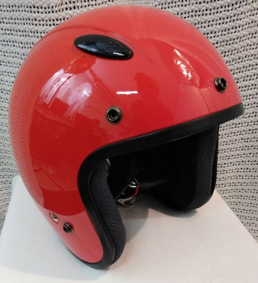 NEW Vega X-280 Motorcycle Open Face Helmet 8000-045 / RED / Size: M NoVisor