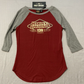NEW GENUINE HARLEY DAVIDSON 96684-23VW Women's 120TH KNIT RED COLORBLOCK TEE XS