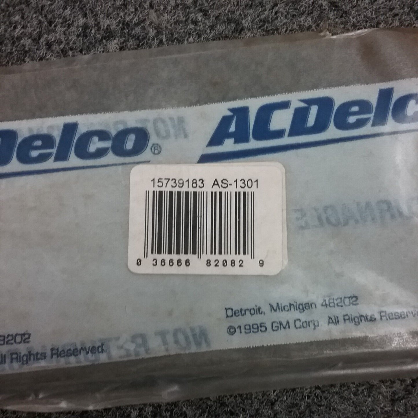 GENIUNE AC DELCO AS-1301 M6 X 1.0-6H THREAD RADIO ANTENNA GM 15739183