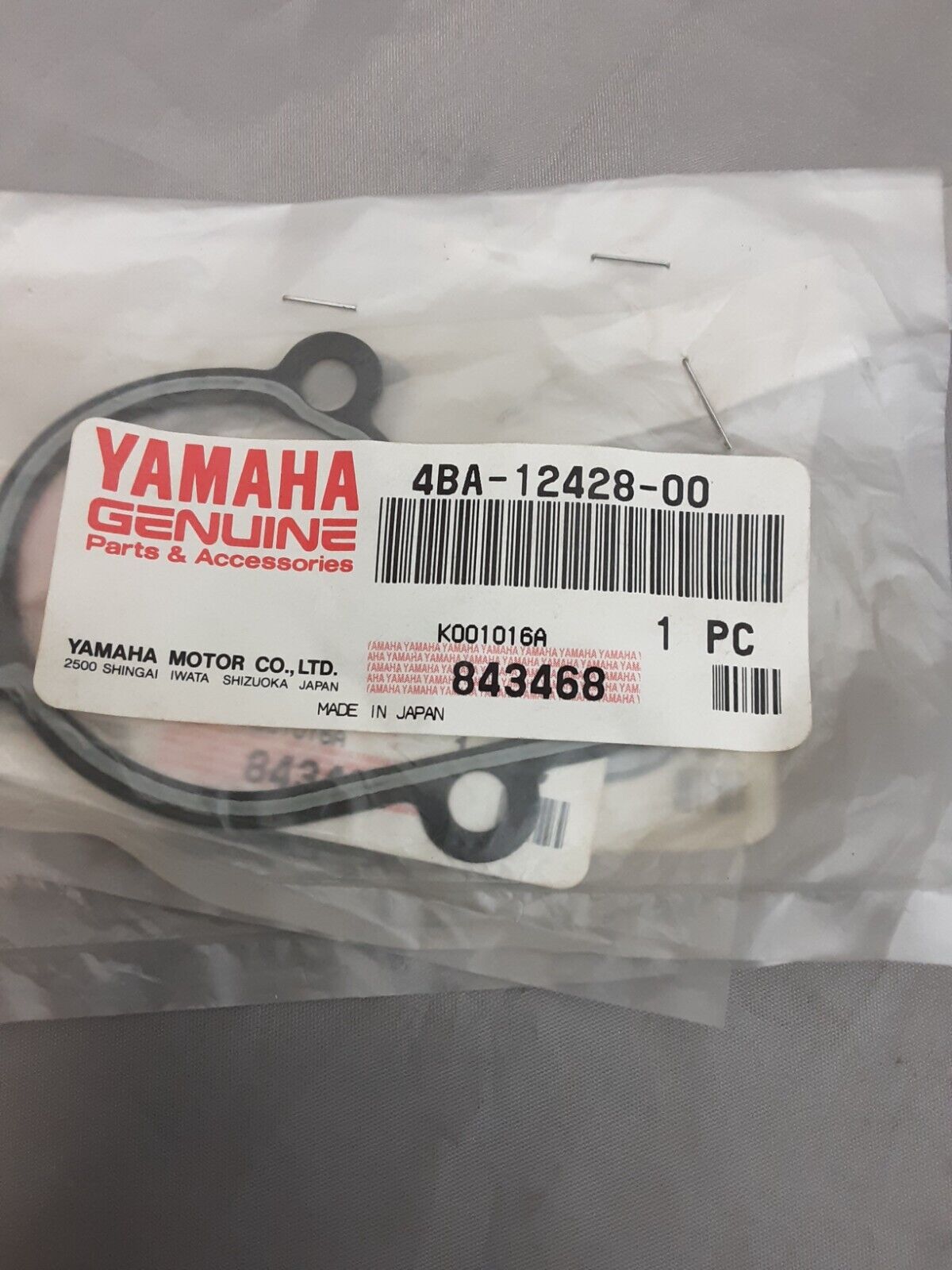 NEW GENUINE YAMAHA 4BA-12428-00 GASKET,HOUSING COVER 2 YZ80 YZ85 YZ125R 93-18