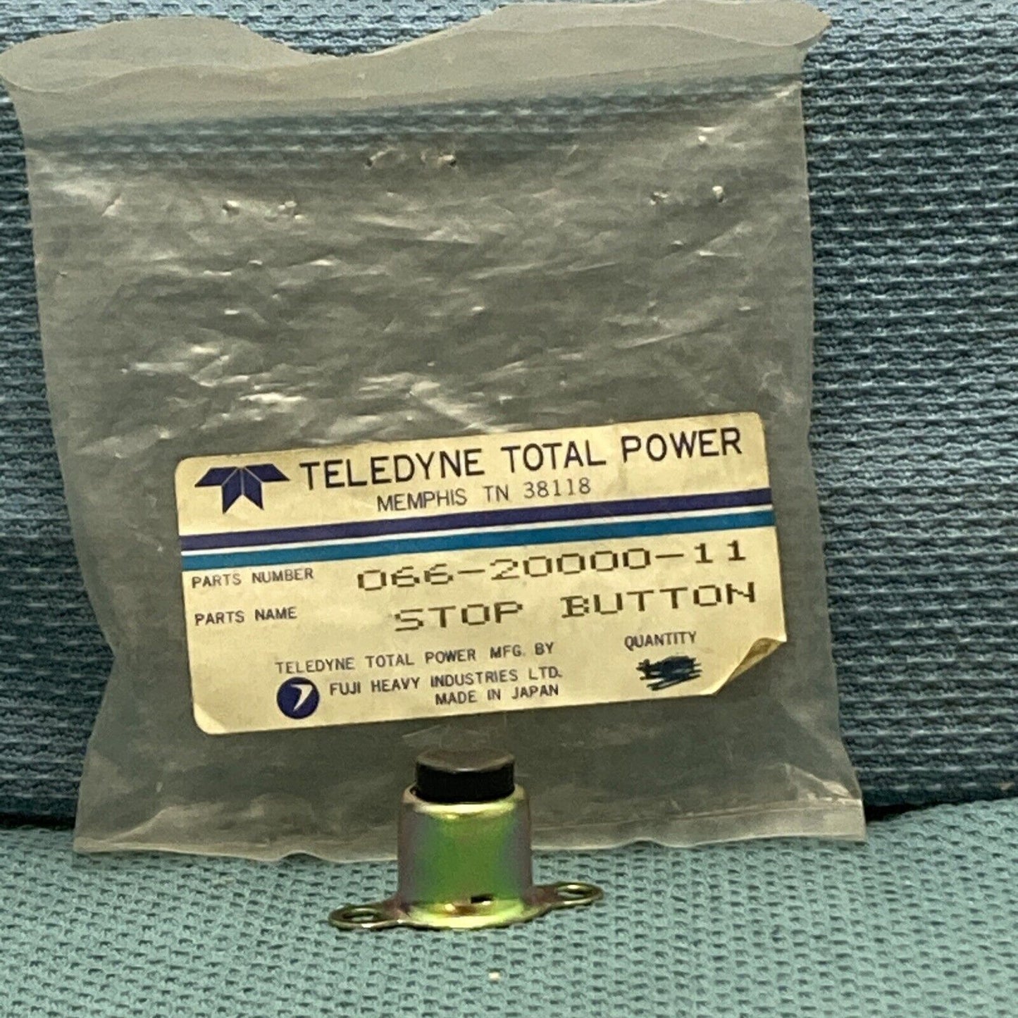 NEW GENUINE TELEDYNE TOTAL POWER 066-2000-11 STOP BUTTON