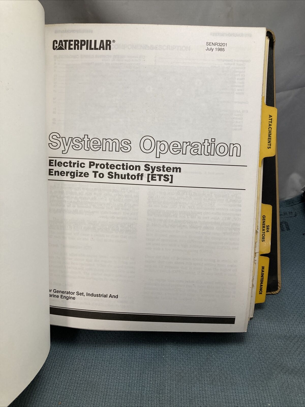 GENUINE CATERPILLAR SENR2557 SERVICE MANUAL 3406 & 3406B GENERATOR SET ENGINES