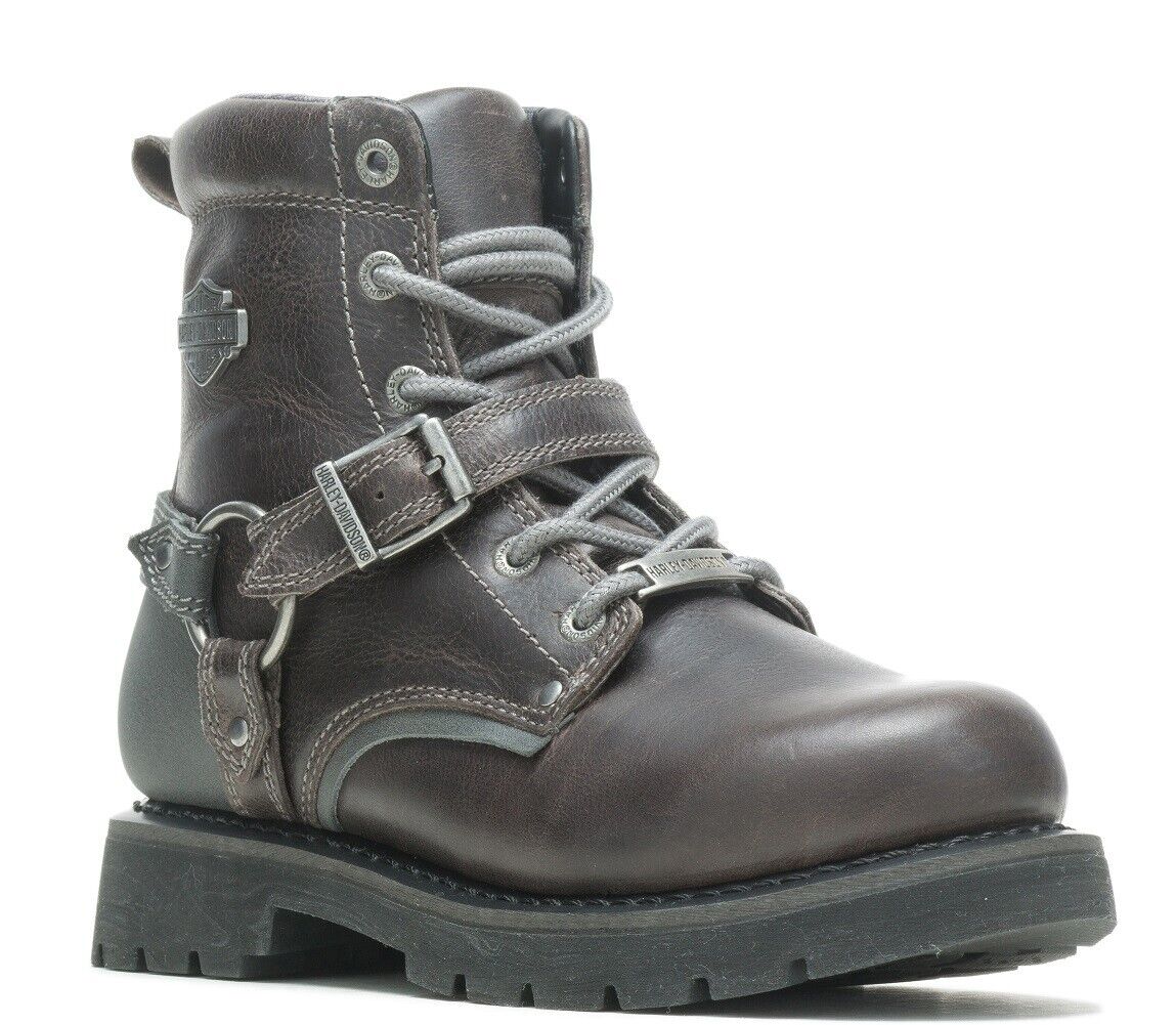 NEW GENUINE HARLEY DAVIDSON D87246 SIZE 7.5 WOMEN'S BECKY FLASH 6" GREY BOOTS