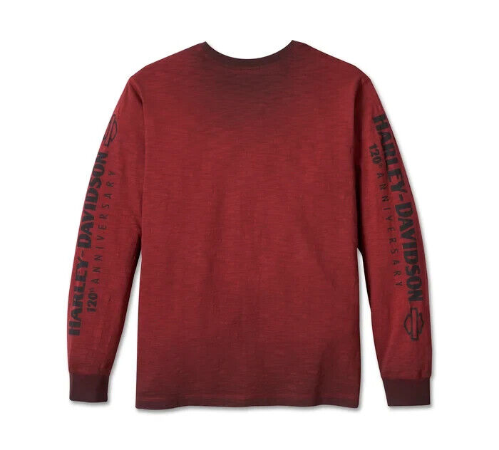 NEW GENUINE HARLEY DAVIDSON 96549-23VM MEN'S 3XL 120TH KNIT RED MERLOT TEE