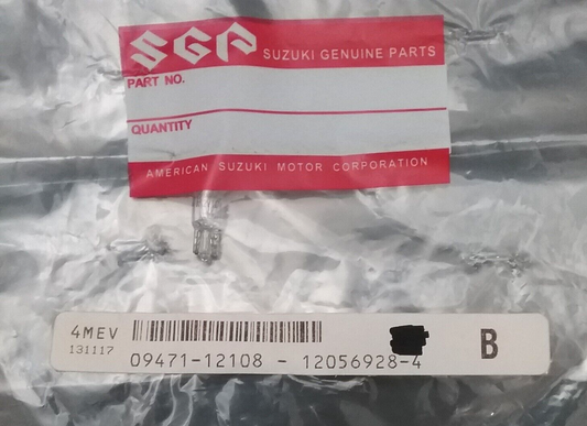 NEW SUZUKI 09471-12108, BULB (12V, 1.7W), 1985-2020