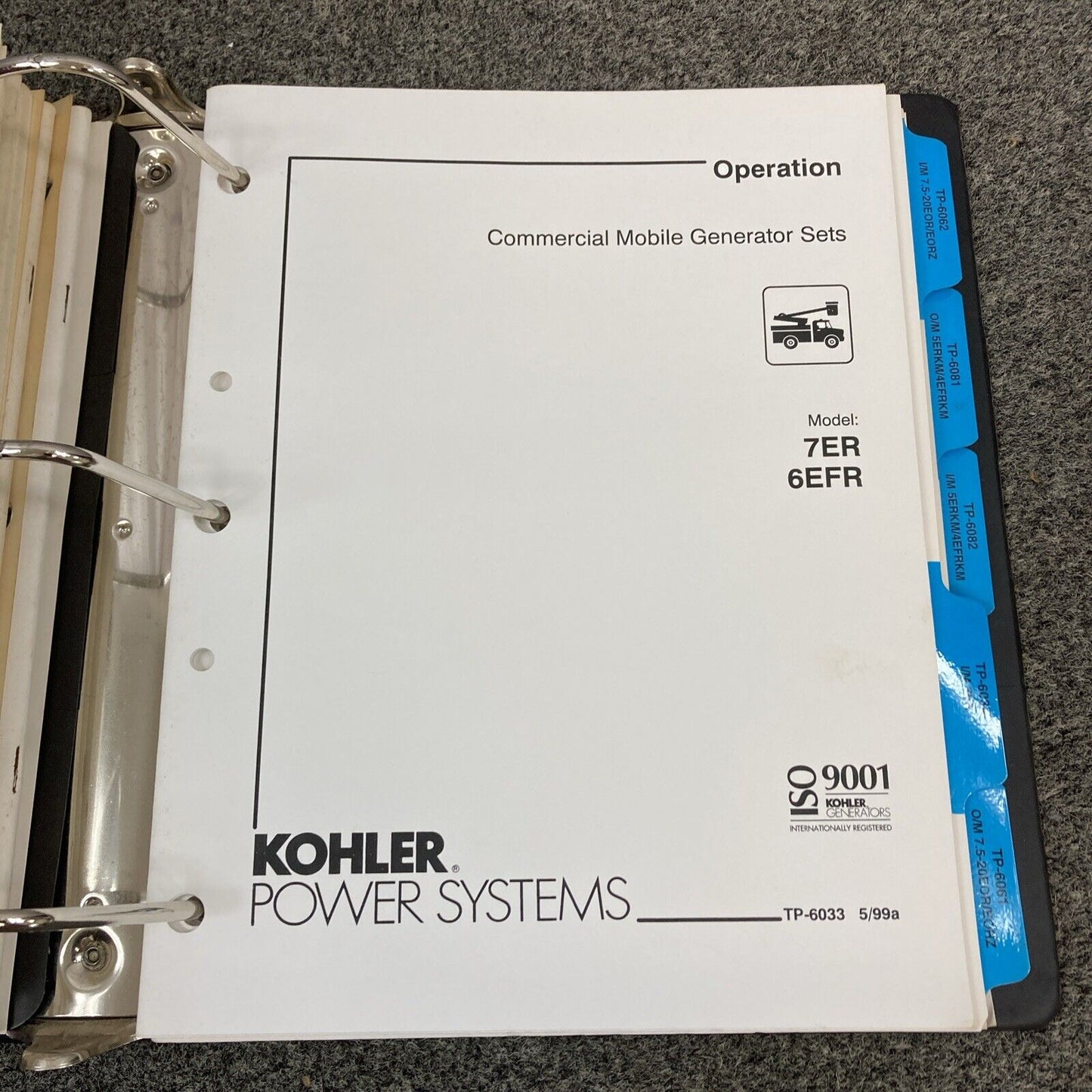 GENUINE KOHLER RV/MOBILE GENERATOR SETS INSTALLATION/OPERATION MANUALS