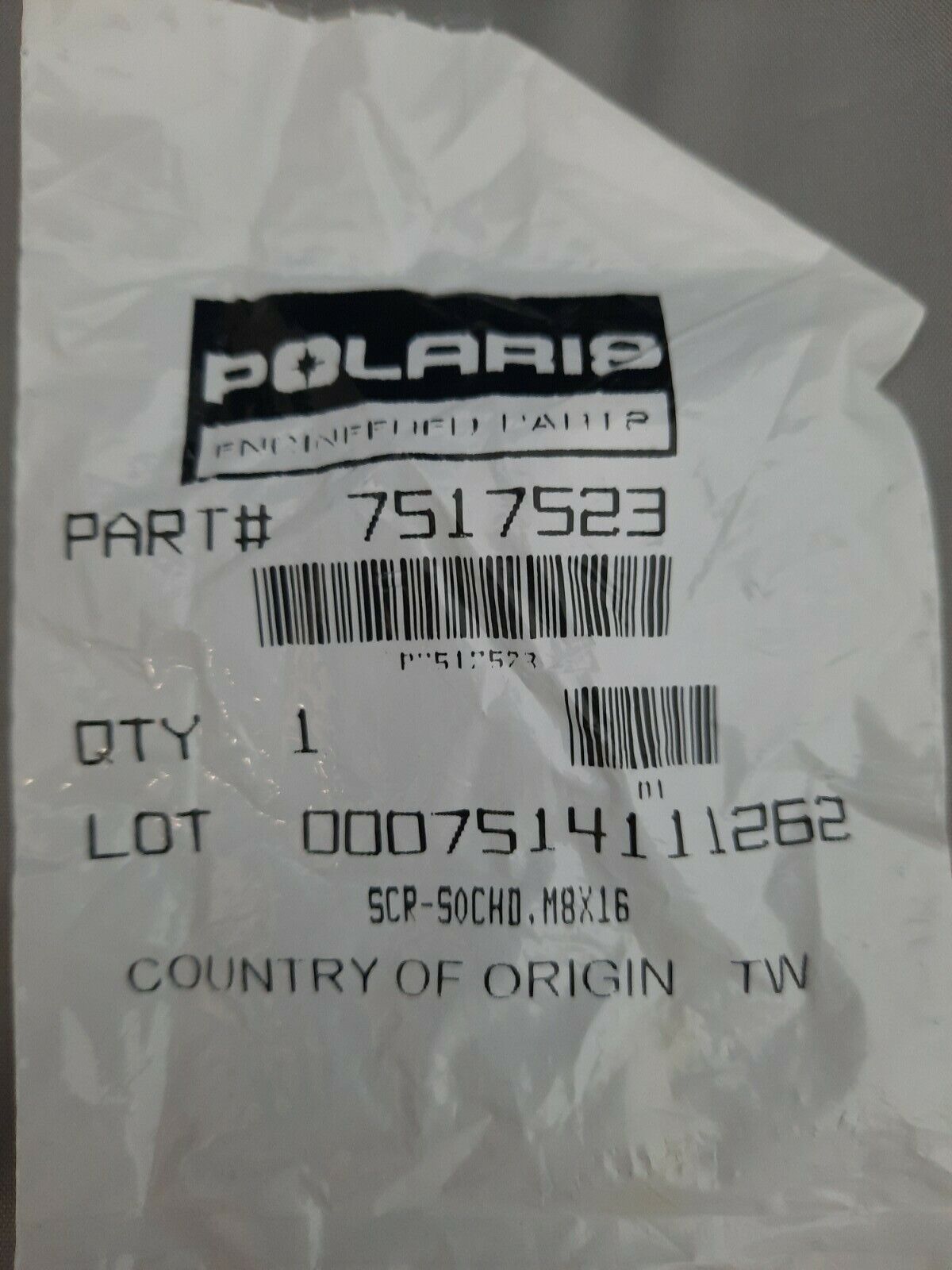 NEW POLARIS VICTORY Screw, SOCHD, M8x16 / 7517523