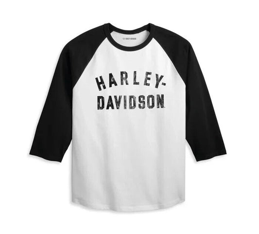 NEW GENUINE HARLEY DAVIDSON 96077-23VM Men's White Colorblock Knit Tee 4XL