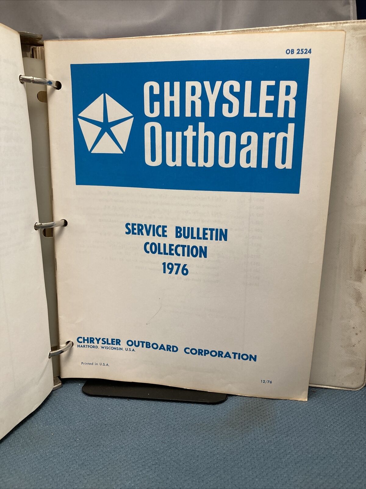 CHRYSLER OUTBOARD OB1099-76, OB1120-OB3173 SERVICE BULLETINS