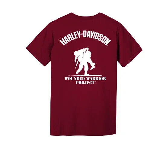 NEW GENUINE HARLEY DAVIDSON 96354-22VM MEN'S SMALL WWP RED TEE Freedom