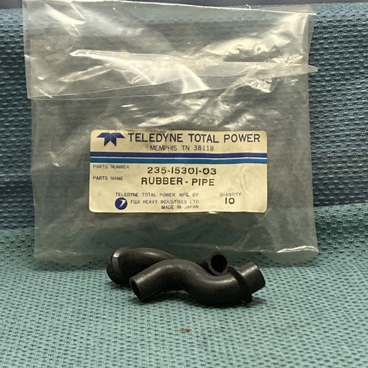 QTY 2 NEW GENUINE TELEDYNE TOTAL POWER 235-15301-03 RUBBER PIPE