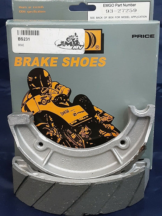 NEW EMGO BRAKE SHOES 93-27259 YAMAHA IT250 IT425 YZ465 XT500 TT500