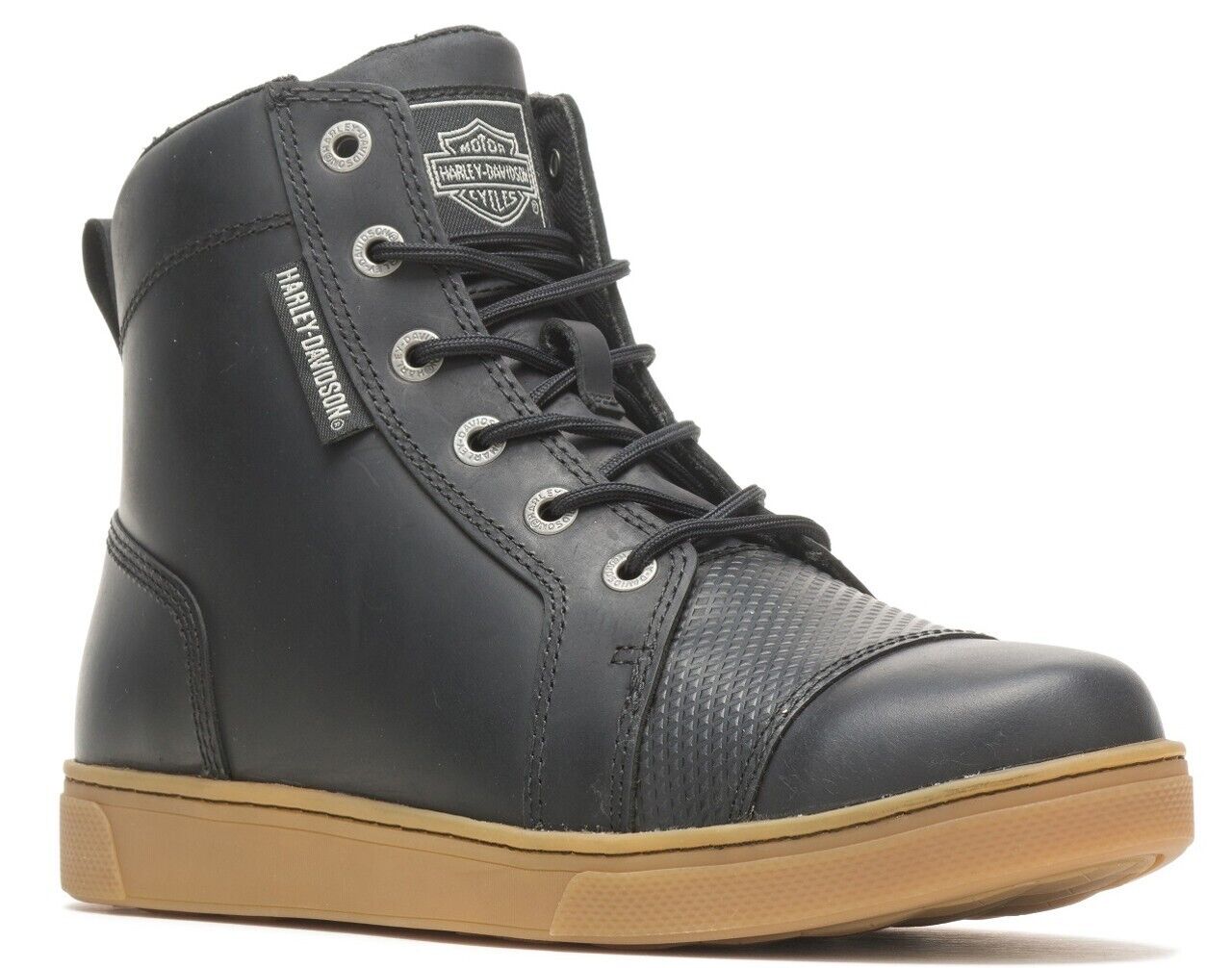 NEW HARLEY DAVIDSON D96260 SIZE 7 MEN'S BREMAN BLACK MOTORCYCLE SNEAKER BOOTS