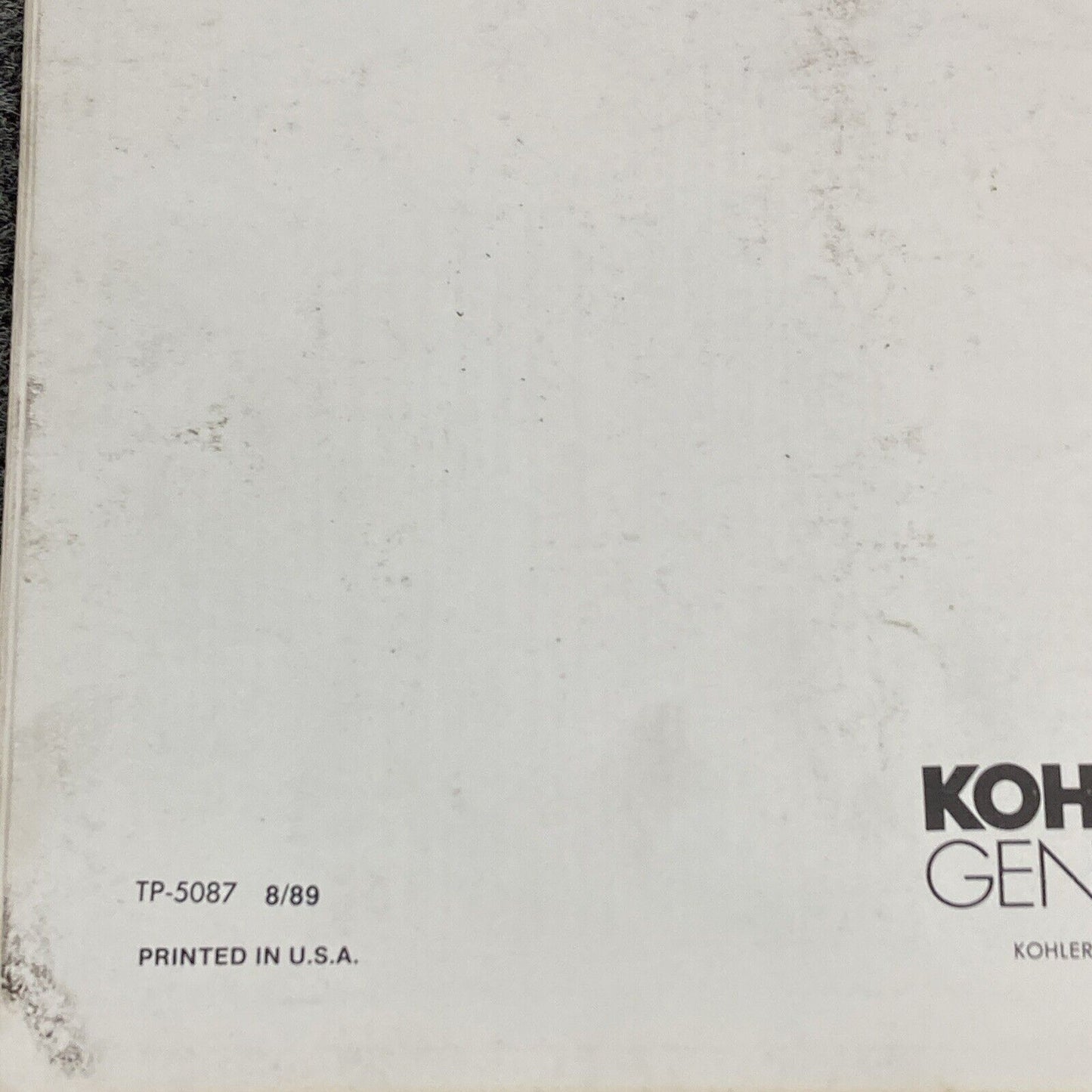 GENUINE KOHLER GENERATORS TP-5087 TP-5257 TRANSFER SWITCHES MANUALS