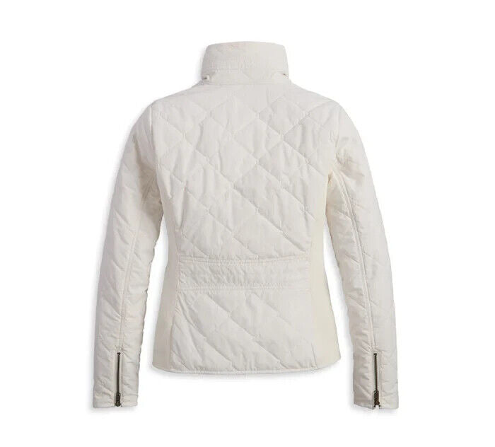 NEW GENUINE HARLEY DAVIDSON 97428-23VW LG JACKET WOVEN OFF WHITE MILWAUKEE QUILT