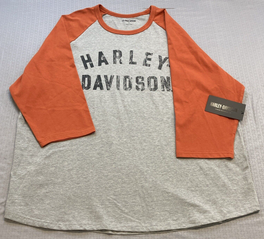 NEW GENUINE HARLEY DAVIDSON 96076-23VM MEN'S 4XL TEE GREY HEATHER COLORBLOCK