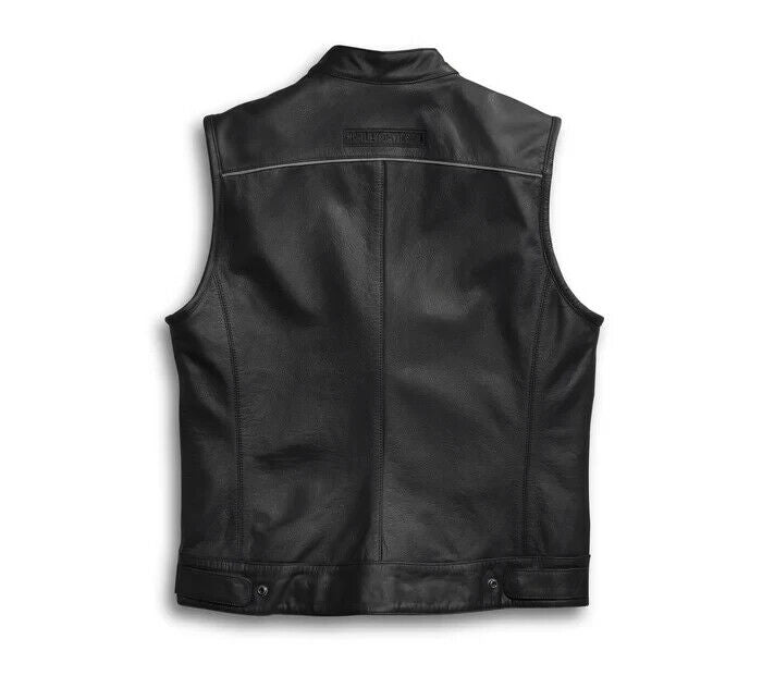 NEW GENUINE HARLEY DAVIDSON 98090-15VM 3XL Men's Foster Leather Vest