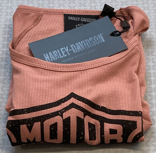 NEW GENUINE HARLEY DAVIDSON 96686-23VW LARGE TOP KNIT PINK Bar & Shield