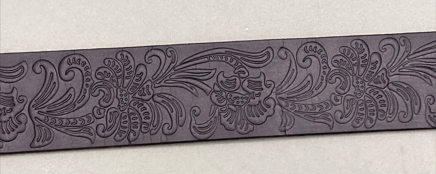 NEW HARLEY DAVIDSON HDWBT11526 WOMEN'S DIXIE EMBOSSED BLACK LEATHER BELT M