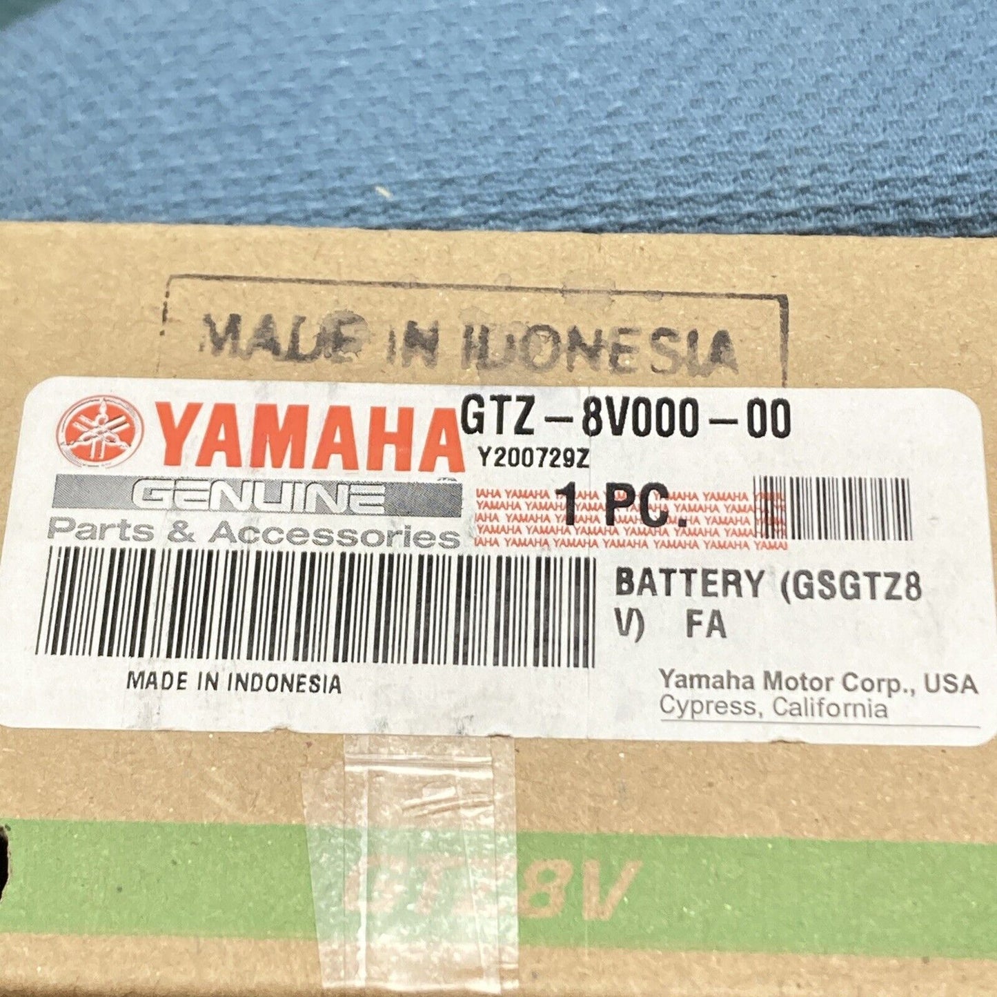 NEW GENUINE YAMAHA GTZ-8V000-00 BATTERY GSGTZ8V
