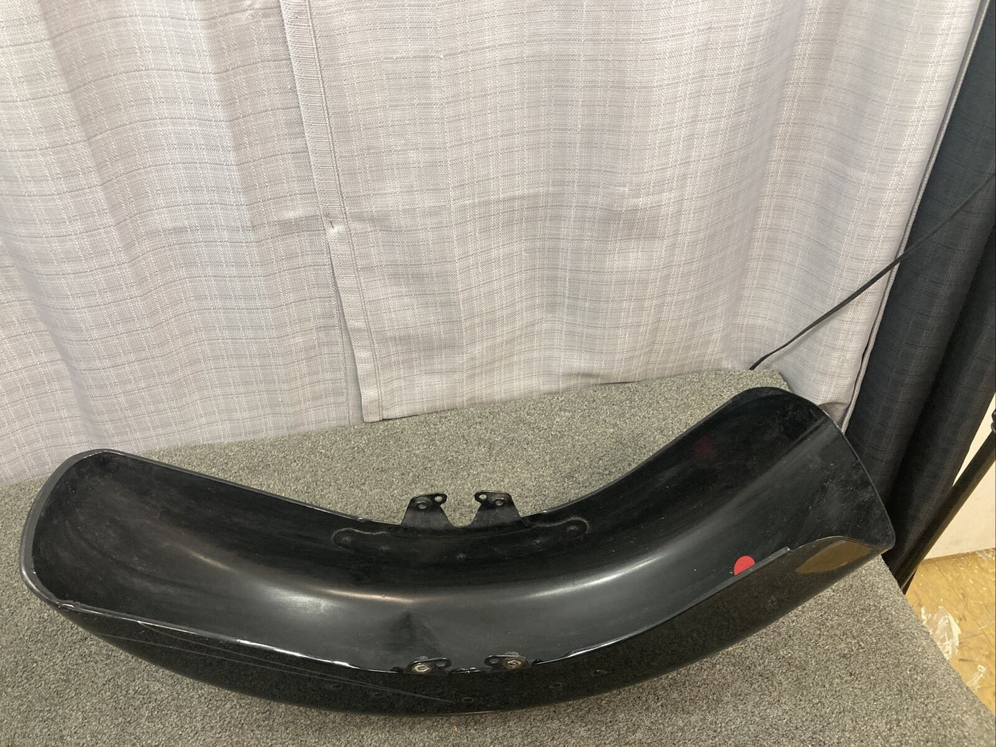 HARLEY DAVIDSON FRONT FENDER, BLACK WITH PIN STRIPE