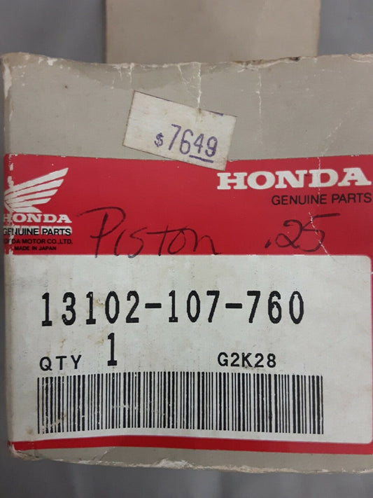 NEW GENUINE HONDA 13102-107-760 PISTON (OS) (0.25) HURRICANE CBR600 1987