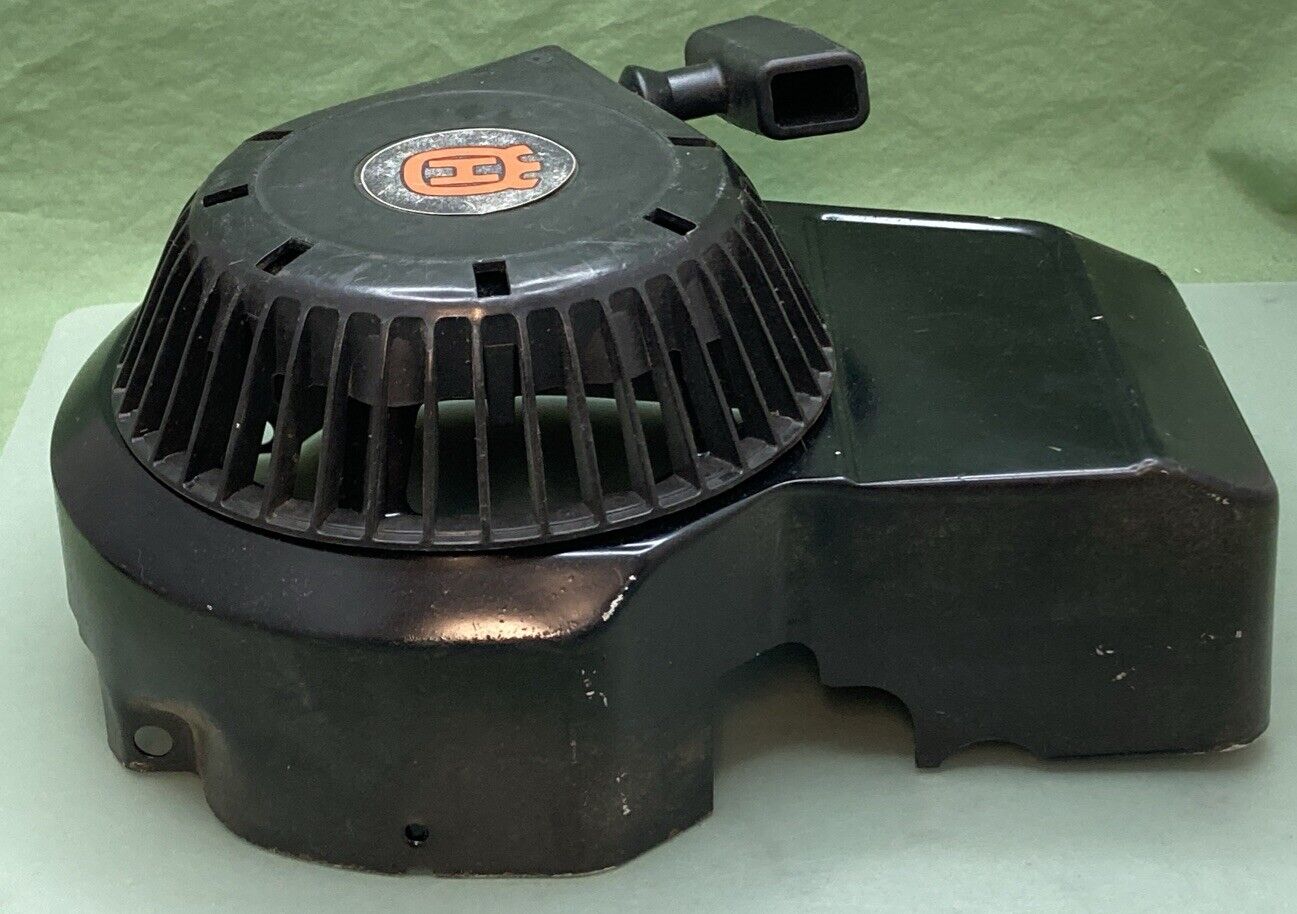 USED GENUINE HUSQVARNA 499916 BLOWER HOUSING COVER AND STARTER REWIND