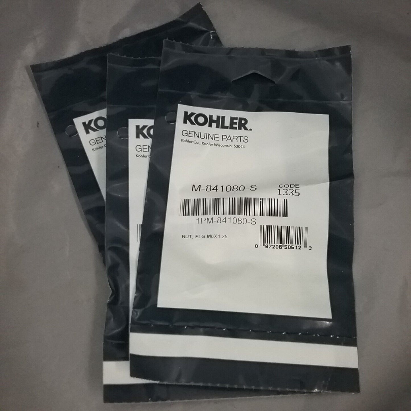 QTY3 NEW GENUINE KOHLER M-841080-S NUT; FLG M8X1.25