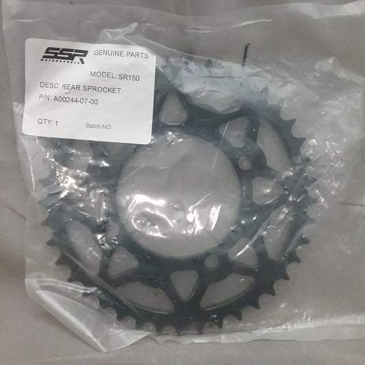 NEW SSR A00244-07-00 REAR SPROCKET 40 TEETH 6.75 INCHES WIDE