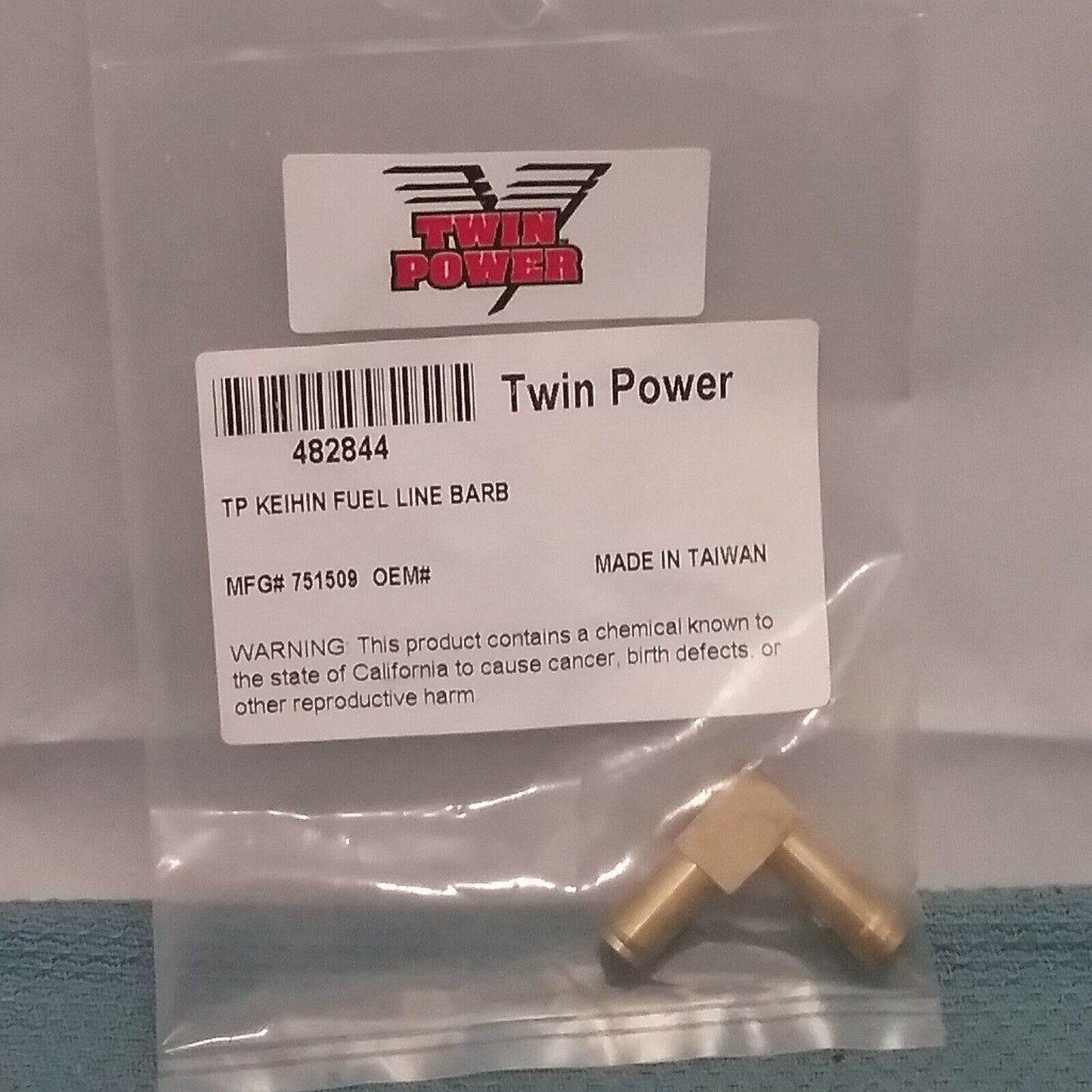 NEW GENUINE TWIN POWER 482844 FUEL LINE BARB