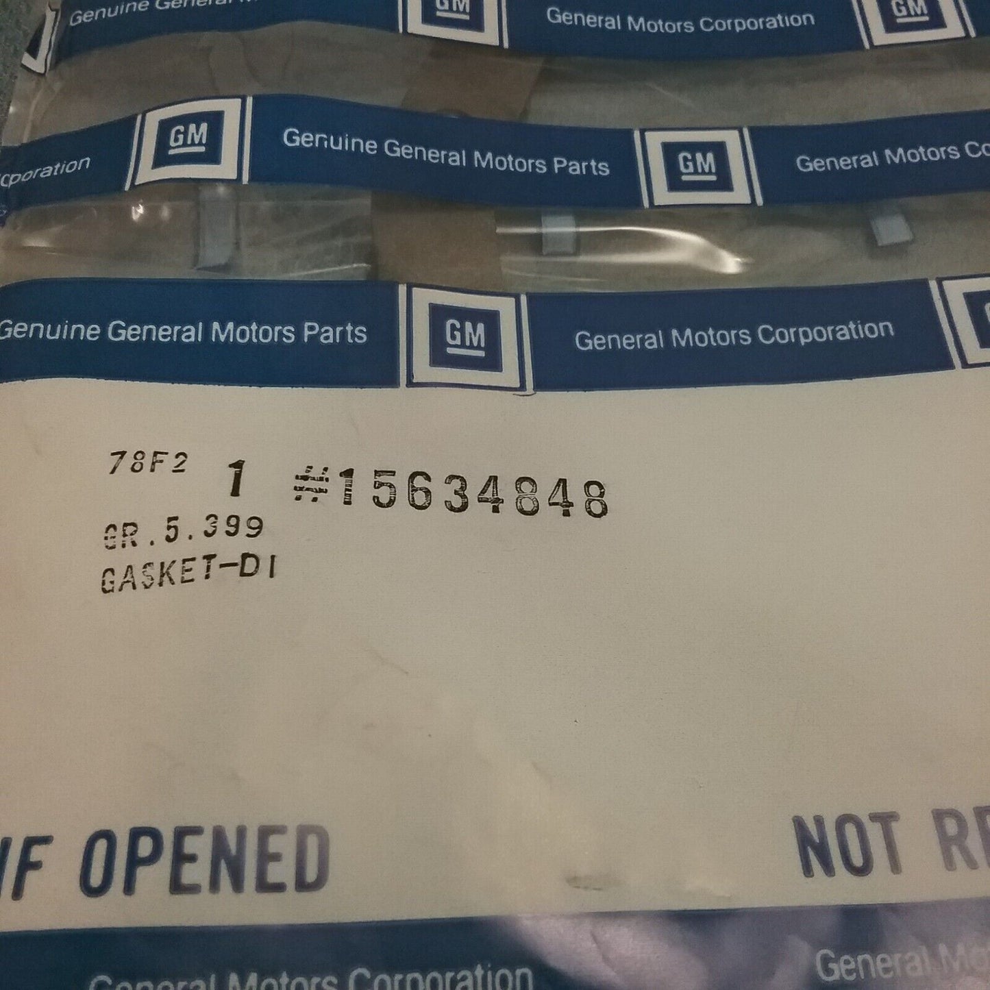 GENIUNE GENERAL MOTORS 15634848 GASKET, R/AXLE HSG COVER