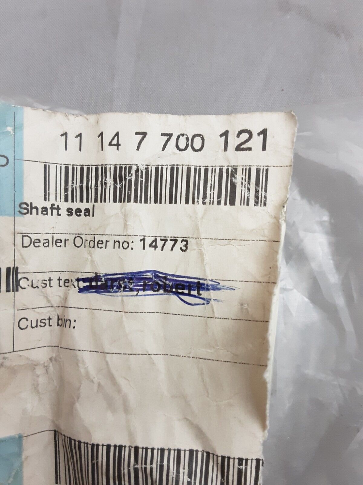 NEW GENUINE BMW 11147700121 SHAFT SEAL G650 G650GS 2007-2012