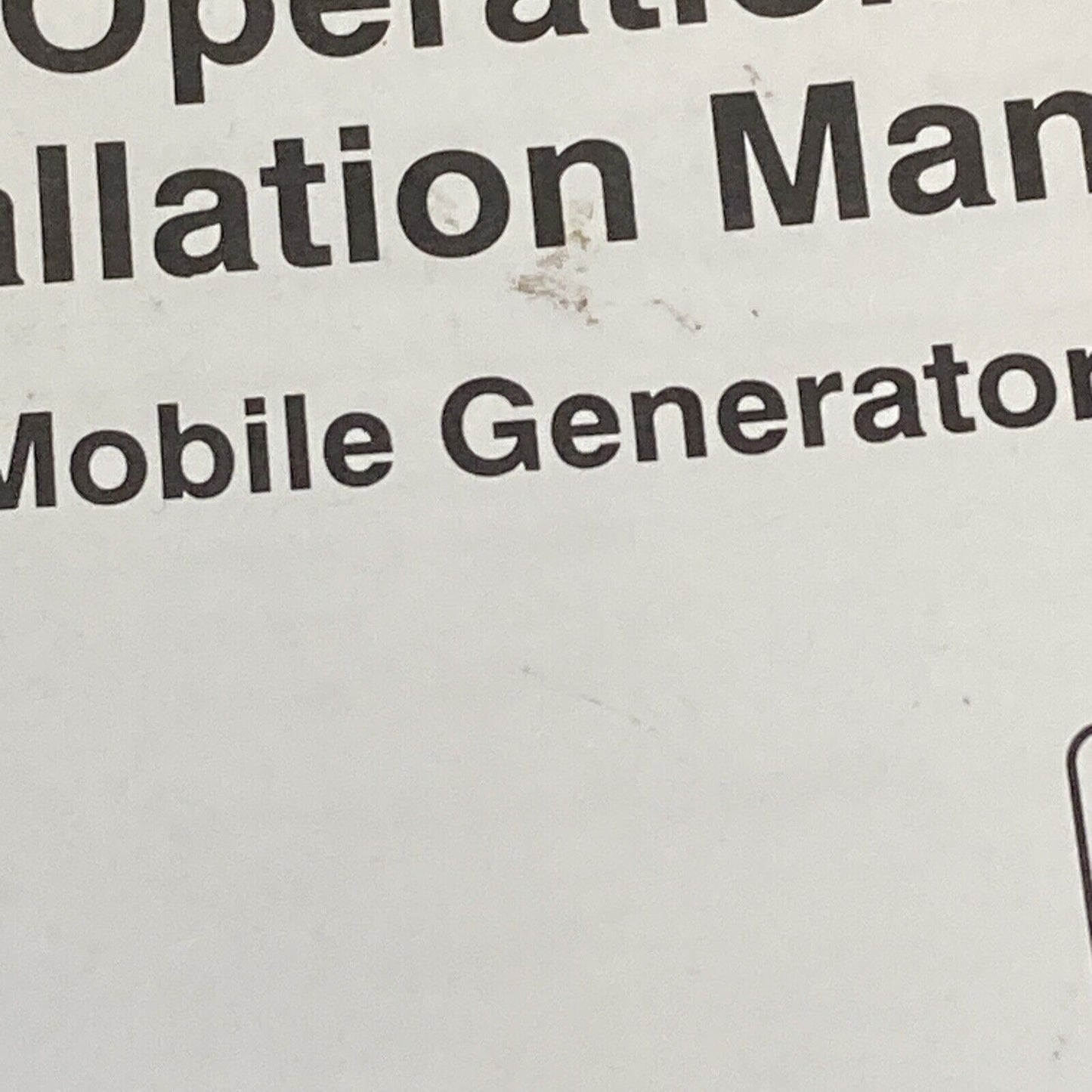 GENUINE KOHLER RV/MOBILE GENERATOR SETS INSTALLATION/OPERATION MANUALS